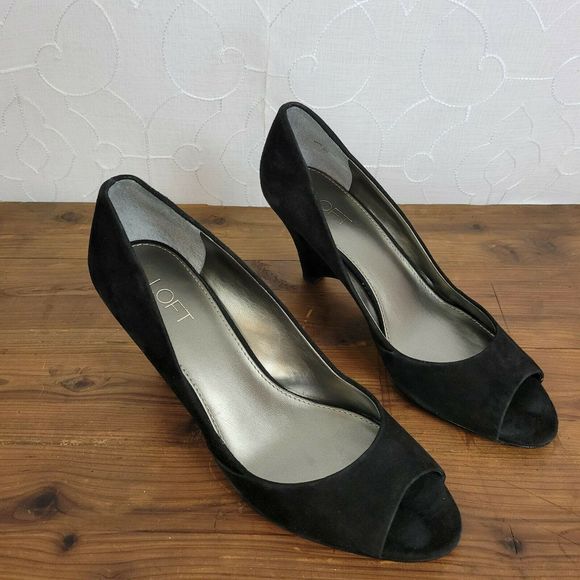 Loft Leather  Velvet Wedge Heels Shoes Sz. 8M - Picture 7 of 7